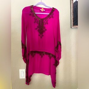 Calypso Saint Barth. Fuchsia Pink. Size 1. Beach cover up / dress.